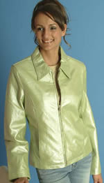 W46 Ladies Leather Blazer