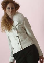 W87 LADIES SHORT JACKET WITH DETACHABLE FOX FUR 