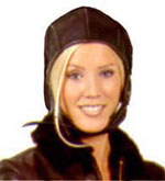 Lined Leather Aviation Helmet