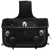 LEATHER SADDLE BAG WITH STUDS & CONCHO 18 ½ X 10½