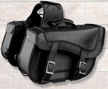 Braided Saddle Bag 668MD made with Weather Resistant PVC Material Zip-Off Bag