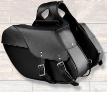 Plain Saddle Bag 669 made with Weather Resistant PVC Material Zip-Off Bag