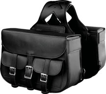 Plain Large Saddle Bag 670LG made with Weather Resistant PVC Material Zip-Off Bags