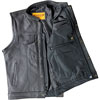 V320Z Mens Leather Club Vest with Snaps and Hidden Zipper Back View