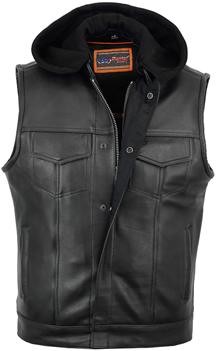 V182 Mens Club Vest with Removable Hood