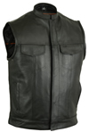 V188Z Men’s Leather Club Vest Front View