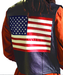 V22386 Napa Leather Flag Vest