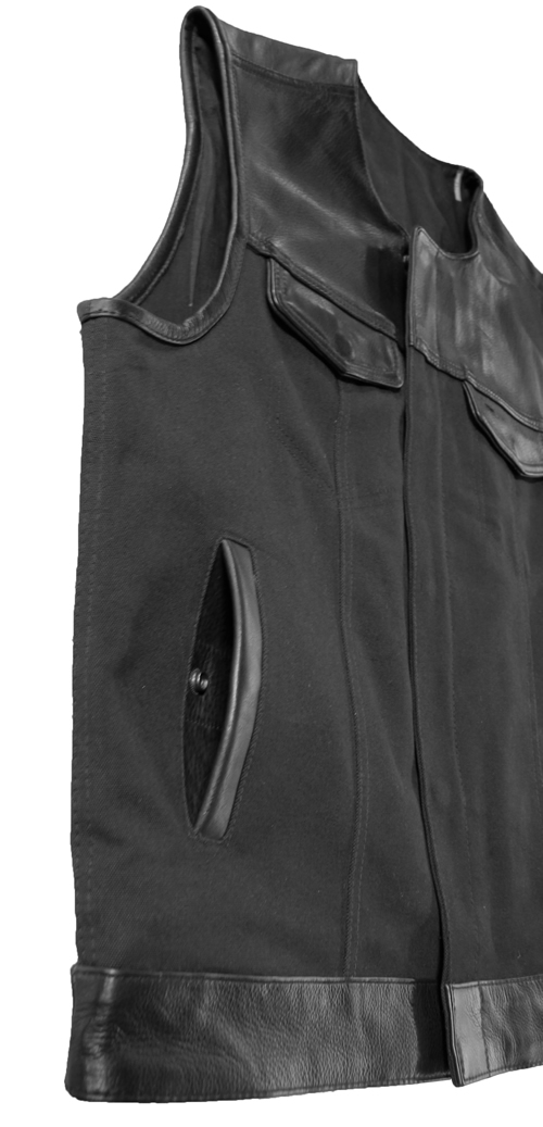 canvas biker vest