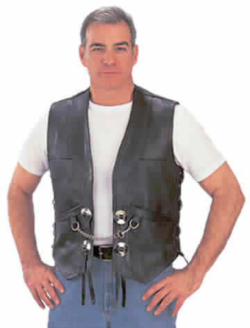 V616 MENS GAMBLER WEST LEATHER VEST