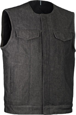 Click here for the VDM639 Charcoal Denim Vest No Collar