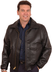 G1 Navy Bomber Jacket No Fur Collar in Goatskin