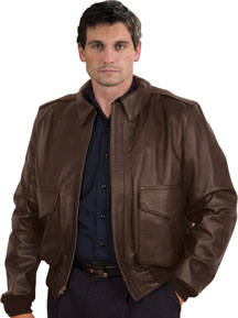 A2 Air Force Leather Bomber Waist Military Jacket | Leather.com