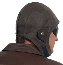 Leather Helmet back view