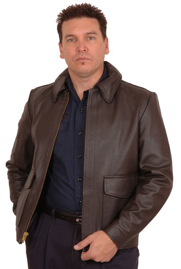 The Indiana Cowhide Leather Bomber Jacket Made in the USA | Leather.com