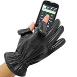 Cell Phone 1 Leather Gloves