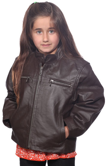 K123 Unisex Brown Waist Jacket with Kosack and Zippered Pockets