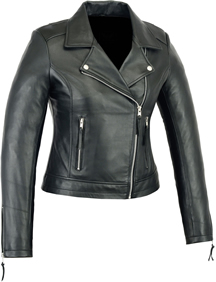 LB606AH Women's Biker Style Lambskin Fashion Leather Jacket
