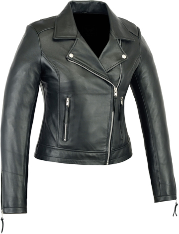 LB606AH Women's Biker Style Lambskin Fashion Leather Jacket Click Here for Large View