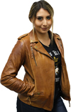Click here for the LB6841 Ladies Tan Lambskin Jacket Only Side View