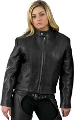 L101X Ladies Leather Biker Jacket Made in the USA
