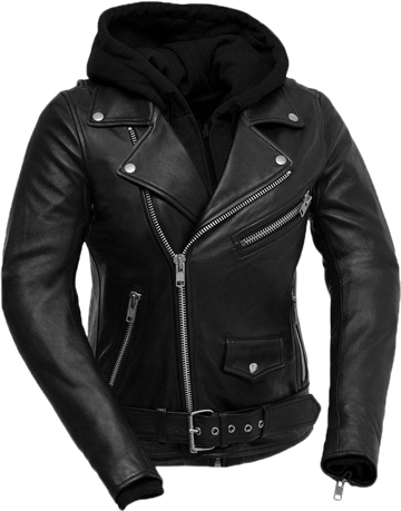 Ladies Womens Black Real Leather Fitted Vintage Biker Style Zip Fashion Jacket 