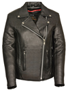 LC2710 Ladies Motorcycle Jacket with Braid Trim and Silver Hardware Front View