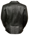 LC2711 Ladies Motorcycle Jacket with Braid Trim and Black Hardware Back View