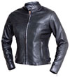 LC6557 Ladies Light Weight Leather Jacket with Mandarin Sport Collar Second Front View