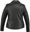 LC850 Women's Basic Motorcycle Lightweight Leather Jacket  Back View