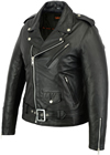 LC850 Women's Basic Motorcycle Lightweight Leather Jacket Side View