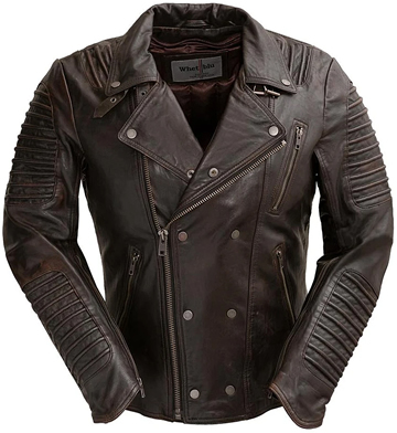 B2806 Mens Wine Lambskin Ribbed Accents Waist Jacket with Asymmetrical Front Zipper Large View