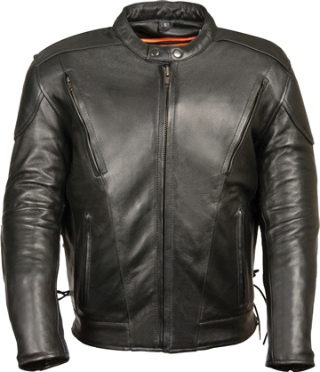 C1010 Mens Tall Size Motorcycle Scooter Leather Jacket