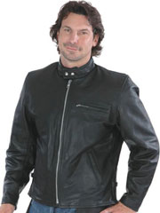 C502 Men's Scooter Motorcycle Leather Jacket
