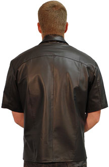 Shirt 2 Short sleeve Leather Shirt Back View
