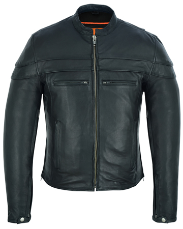 C701 Tall Size Mens Motorcycle Scooter Leather Jacket