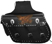 Saddle Bags 6 with Tan Embossed Eagle