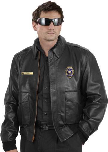 A2 Police Leather Bomber Uniform Jacket