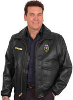 G1 Police Leather Bomber Jacket
