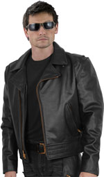 Police A Biker Leather Jacket for Motorcycle Patrol USA Made