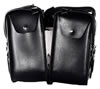 Saddle-4072 PVC Motorcycle Lock Ready Zip-Off Saddle Bags Side View