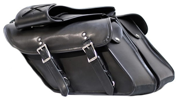 Saddle-4088 PVC Dyna Motorcycle Lock Ready Zip-Off Saddle Bags Large View