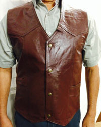 V22356 Mens Leather Vest