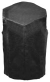 V1310T Mens Basic Tall Sizes Leather Vest with Plain Sides Back View