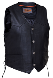 MV1 Mens Leather Vest USA Made