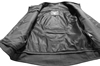 V660CV Men’s Black Canvas Motorcycle Racing Vest with Velcro Straps Inside View