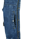 VDM981 Men’s Blue Denim Club Vest with Hidden Snaps and Zipper Gun Pocket View